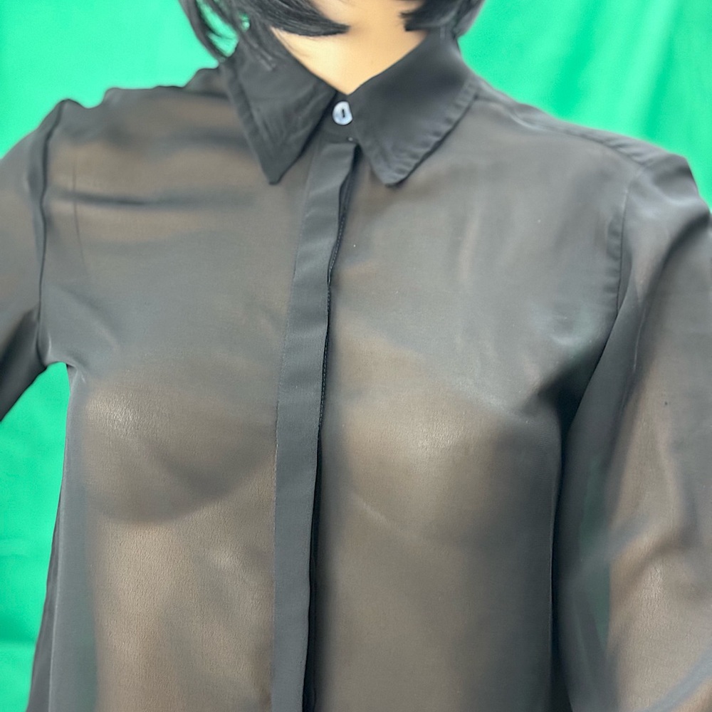 Abercrombie & Fitch Sheer Long Sleeve Black